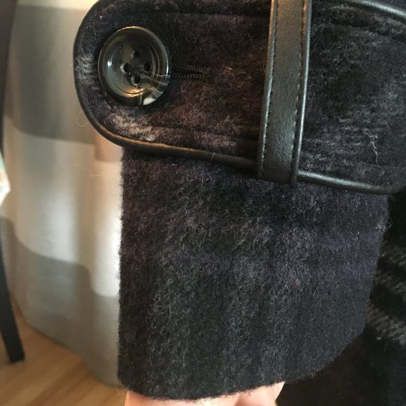 NWOT Beautiful Plaid soft Wool blend Coat - Picture 7 of 7